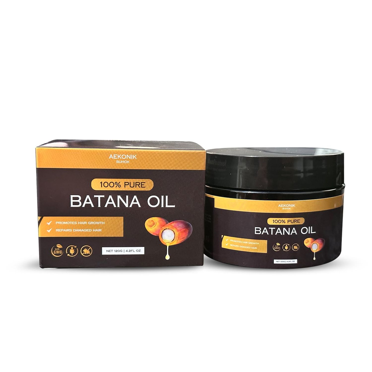 Raw Batana Oil for Hair Growth - 100 Pure Organic - Prevents Hair Loss Enhances Thickness - Natural Hair Care Solution for Men Women 4.2 oz