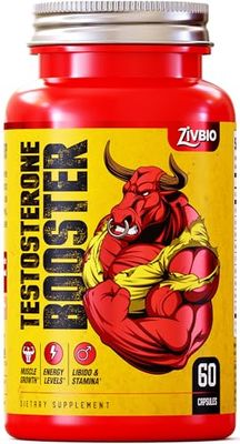 Testosterone Booster Supplement for Men - Ashwagandha, Tongkat Ali, DIM, Zinc, Tribulus More - Workout, Muscle Builder, Energy, Libido, Strength - Male Enhancing Total Test Boost Pills - 30 Servings