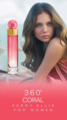 Perry Ellis 360 Coral for Women, 8.0 fl oz Body Mist, clean