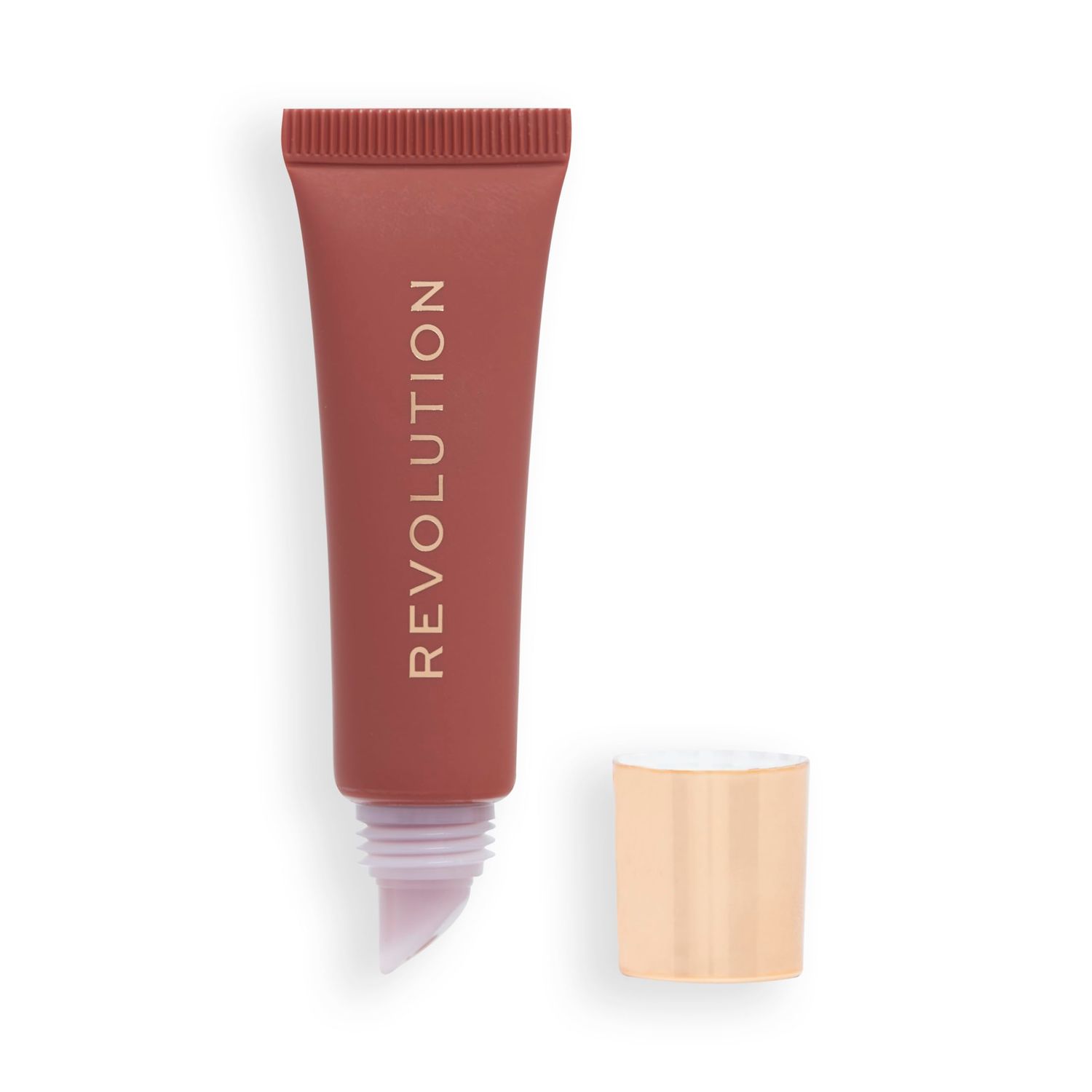 Revolution Beauty, Juicy Peptide Lip Balm, Hydrating Plumping Lip Balm with Sheer Color, Infused with Vitamin E Peptides, Nude Latte, 0.27 Fl. Oz
