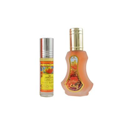 Al Rehab Bakhour 2-Piece Set for Unisex, (1.18 Oz Eau De Parfum Spray 0.20 Oz Concentrated Perfume Rollerball)