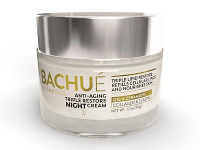 BACHUE ANTI-AGING TRIPLE RESTORE NIGHT CREAM Triple LipidQ10 Face Moisturizer Night Moisturizer Face Cream with Ceramide and Collagen for All Skin Types Repair Face Moisturizer No Fragrance 1.7 Fl Oz