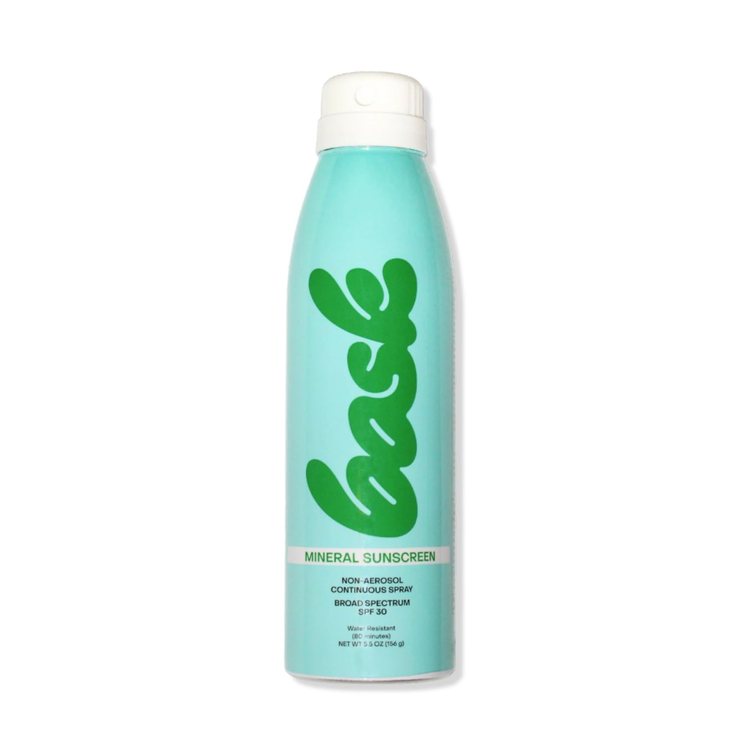 Bask Suncare SPF 30 Mineral Sunscreen Spray - Fragrance Free, Non-Aerosol, Broad Spectrum UVAUVB Protection, Dermatologist Recommended, Lightweight Fast-Absorbing, 5.5 oz