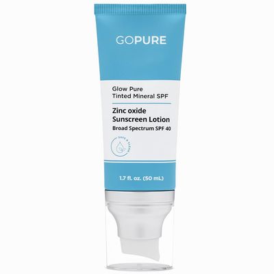 goPure Glow Pure Tinted Mineral SPF 40 PA Dermatologist-tested Face Sunscreen Tinted Moisturizer with SPF Protected Glowing Skin No artificial fragrance, Reef-Friendly Natural Sunscreen