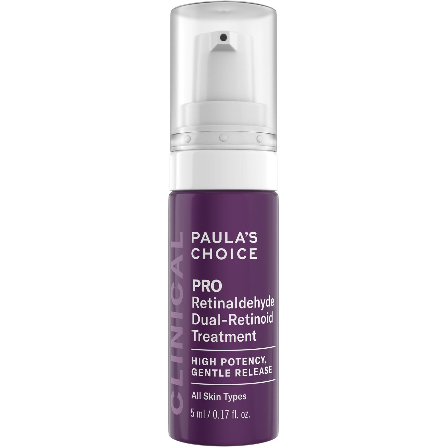 Paulas Choice Pro Retinaldehyde Dual-Retinoid Advanced Treatment, High Potency Anti-Aging Serum for Breakout-Prone Skin, Radiance Rough, Bumpy Texture, Fragrance-Free, 0.17 Fl. Oz.
