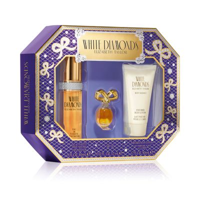 Elizabeth Taylor White Diamonds Women&#39;s Perfume Set, Body Lotion, Eau de Toilette Parfum Replica, 3 Piece Set