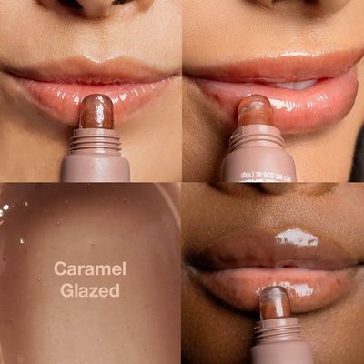 Palladio Butter Balm - Hydrating Lip Balm with Sheer Tint, Aloe, Peptides, Shea Butter, and Vegan Formulation for Instant Moisture, Shine, and Soothing Lip Care, Caramel Glazed