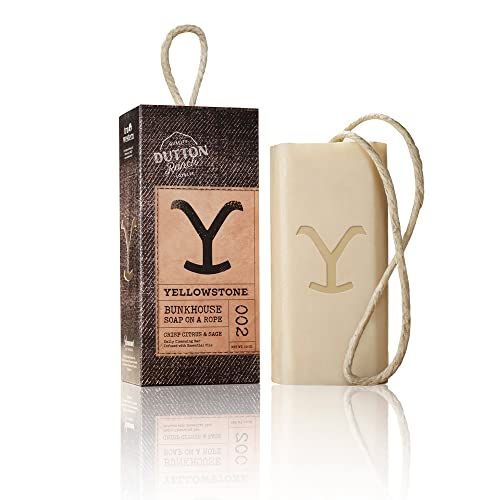 Tru Fragrance Beauty Yellowstone Bunkhouse Artisanal Bar Soap- Officially Licensed Soap of Paramount Network&#39;s Yellowstone - Crisp Citrus Sage,10 oz