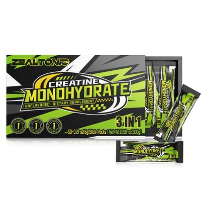5000mg 99.9 Micronized Creatine Monohydrate Powder Stick Packs with 800mg of Taurine, and 200mg of L-theanine Supports Strength, Lean Muscle, Recovery for Men Women Creatine Packets 50 Servings