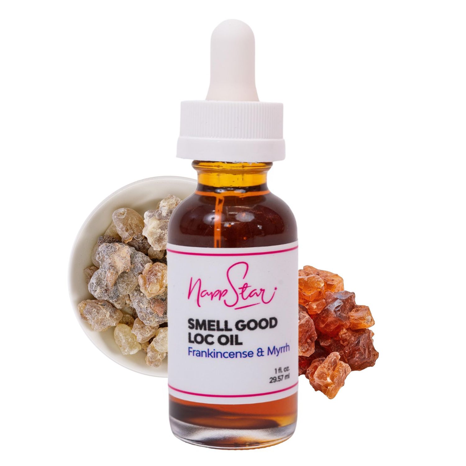 NappStar Frank Myrrh Scented Smell Good Loc Oil, Aromatic Hair Fragrance for Dreadlocks and Natural Textured Hair, 1 Fl Oz