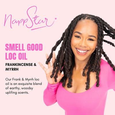 NappStar Frank Myrrh Scented Smell Good Loc Oil, Aromatic Hair Fragrance for Dreadlocks and Natural Textured Hair, 1 Fl Oz