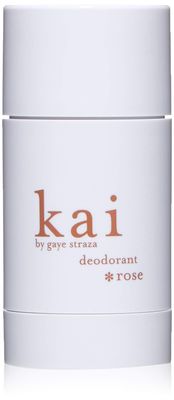 kai Deodorant Rose, 2.6 oz., aluminum free deodorant with chamomile and plant extracts, ideal for sensitive skin, scented kai, layered with rose absolute, vegan, cruelty free, made in the usa