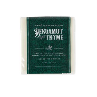 Pre de Provence Bergamot Thyme Men&#39;s Fragrance Collection, Cube Soap, 200 G