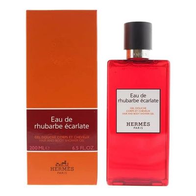 HERMES Eau De Rhubarbe Ecarlate Hair Body Shower Gel 6.7 Ounce