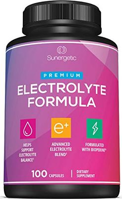 Premium Electrolyte Capsules - Support for Keto, Low Carb, Rehydration Recovery - Electrolyte Replacement Tablets - Includes Electrolyte Salts, Magnesium, Sodium, Potassium - 100 Capsules