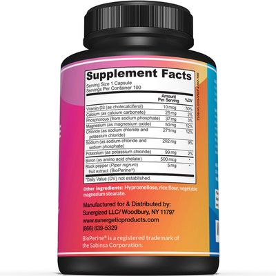 Premium Electrolyte Capsules - Support for Keto, Low Carb, Rehydration Recovery - Electrolyte Replacement Tablets - Includes Electrolyte Salts, Magnesium, Sodium, Potassium - 100 Capsules