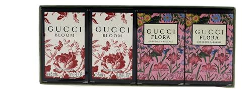 Gucci Variety for Women - 4 Pc Mini Gift Set 2 x 0.16oz Bloom EDP Spray, 2 x 0.16oz Flora EDP Spray