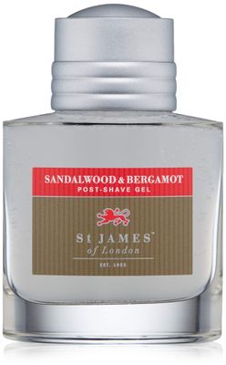 St James of London Sandalwood Bergamot Post Shave Gel, 3.4 Fl Oz