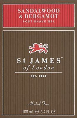 St James of London Sandalwood Bergamot Post Shave Gel, 3.4 Fl Oz
