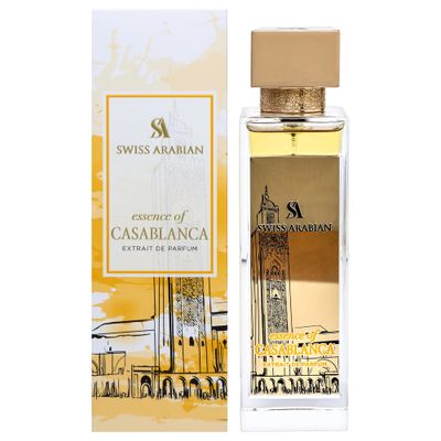 Swiss Arabian Essence of Casablanca - Arabian Perfumes for Women and Men - Long Lasting Extrait de Parfum - Fruity, Amber, Musk Perfume - 3.4 oz
