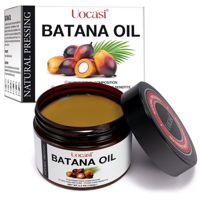 Raw Batana Oil for Hair Growth (4.2 OZ), 100 Pure Natural Unrefined - Prevent Hair Loss and Promotes thickness for Women Men