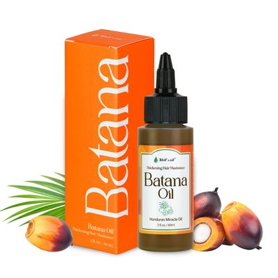 Well&#39;s Oil Batana Oil 2 fl. oz. 100 Natural Strengthens, Hydrates Nourishes For All Hair Typess (2 fl. oz. 59 ml)