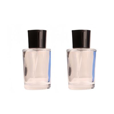 YORROR 2 Pack Clear Glass Perfume Atomizer,50ml Roud Empty Refillable Perfume Spray Bottle for Men and Women,Portable Fragrance Fine Mist Spray Bottle Perfume Dispenser for Travel