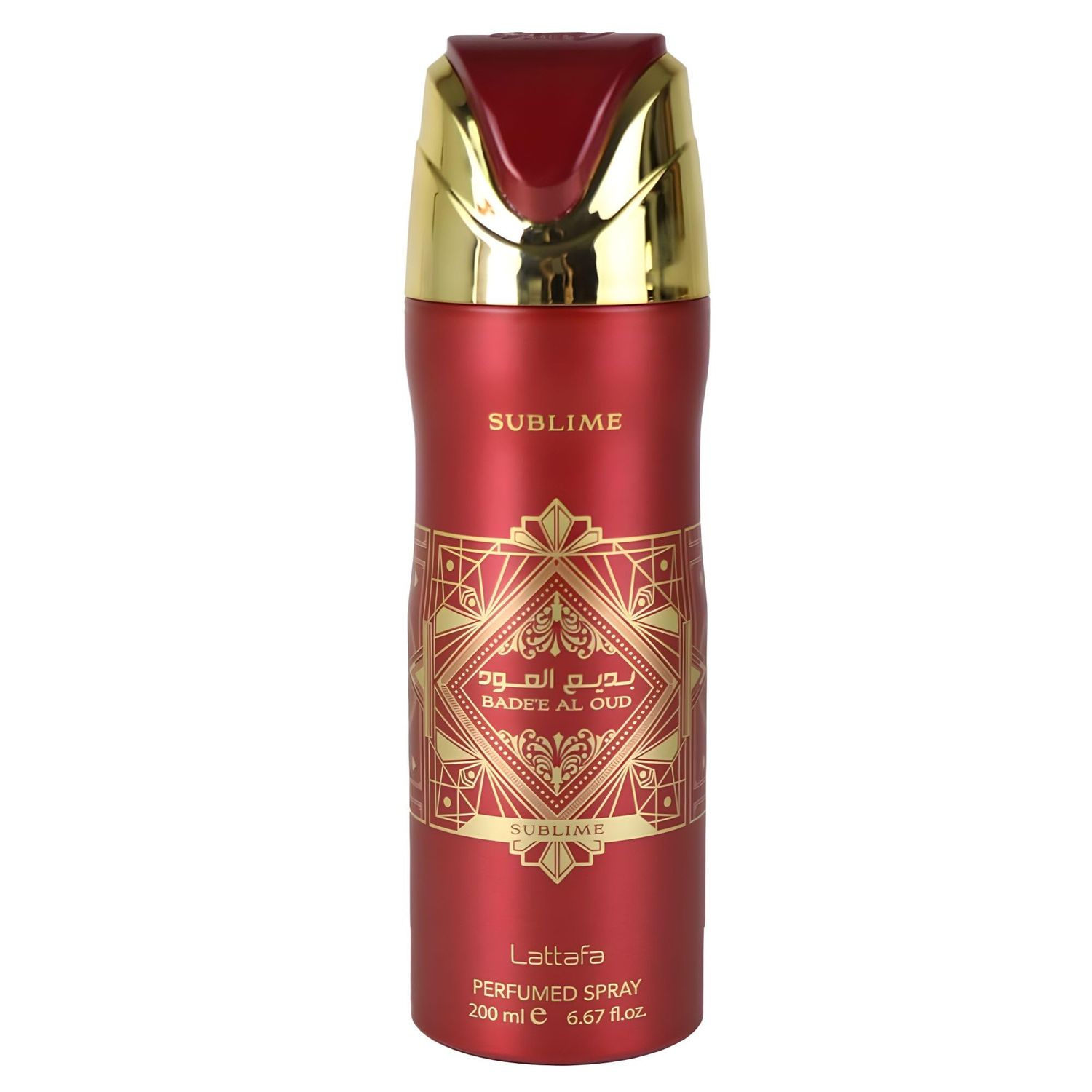 Lattafa Bade&#39;E Al Oud Sublime Perfumed Deo Spray for Unisex, 6.67 Ounce