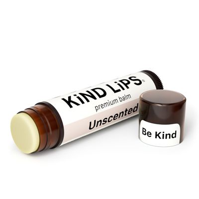 Kind Lips USDA Organic Unscented Lip Balm Single Pack - Fragrance-Free, Moisturizing Lip Care with Beeswax Coconut Oil, Non-Toxic Balm for Sensitive Skin