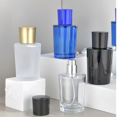 YORROR 2 Pack Clear Glass Perfume Atomizer,50ml Roud Empty Refillable Perfume Spray Bottle for Men and Women,Portable Fragrance Fine Mist Spray Bottle Perfume Dispenser for Travel