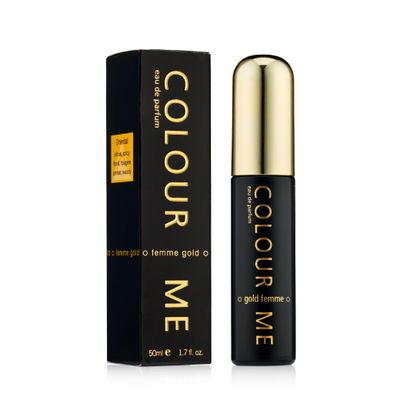 COLOUR ME Milton-Lloyd Gold Femme - Eau de Parfum - Jasmine, Rose Perfume for Women - Oriental Fruity - Long Lasting Perfume for Women - 1.7 oz