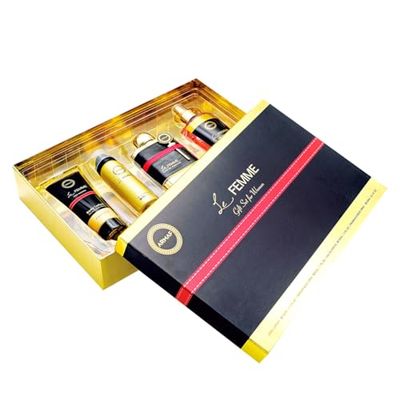 ARMAF Le Femme 4-Piece Set for Women, (3.4 Oz Eau De Parfum 3.4 Oz Body Lotion 1.7 Oz Body Spray 8.4 Oz Body Mist)