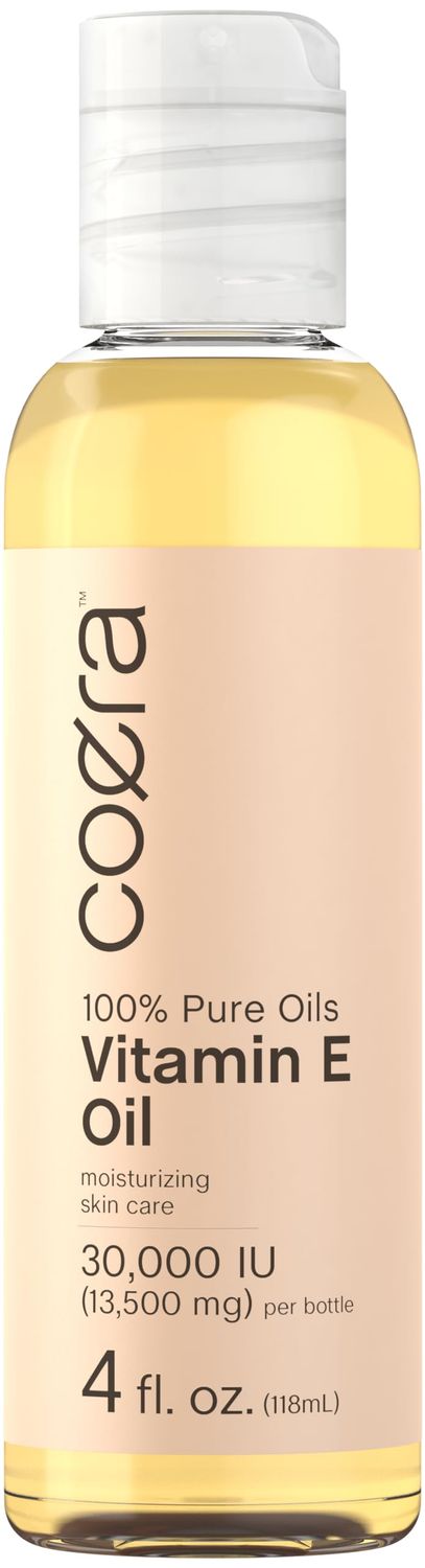 Coera Vitamin E Oil for Skin 30,000 IU 4 fl oz 100 Pure Oils Free of Parabens, SLS, Fragrances