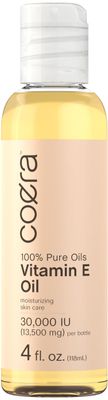Coera Vitamin E Oil for Skin 30,000 IU 4 fl oz 100 Pure Oils Free of Parabens, SLS, Fragrances