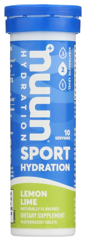 Nuun Active LemonLime Electrolyte Enhanced Drink Tablets(6-Pack of 10 Tablets)6