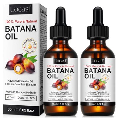 Uocasi Batana Oil for Hair Growth - 2 Pack, Raw Unrefined Batana Oil, Stimulates Growth, Thickens Strands, Prevent Dry Hair Hair Loss, 4.04 Oz