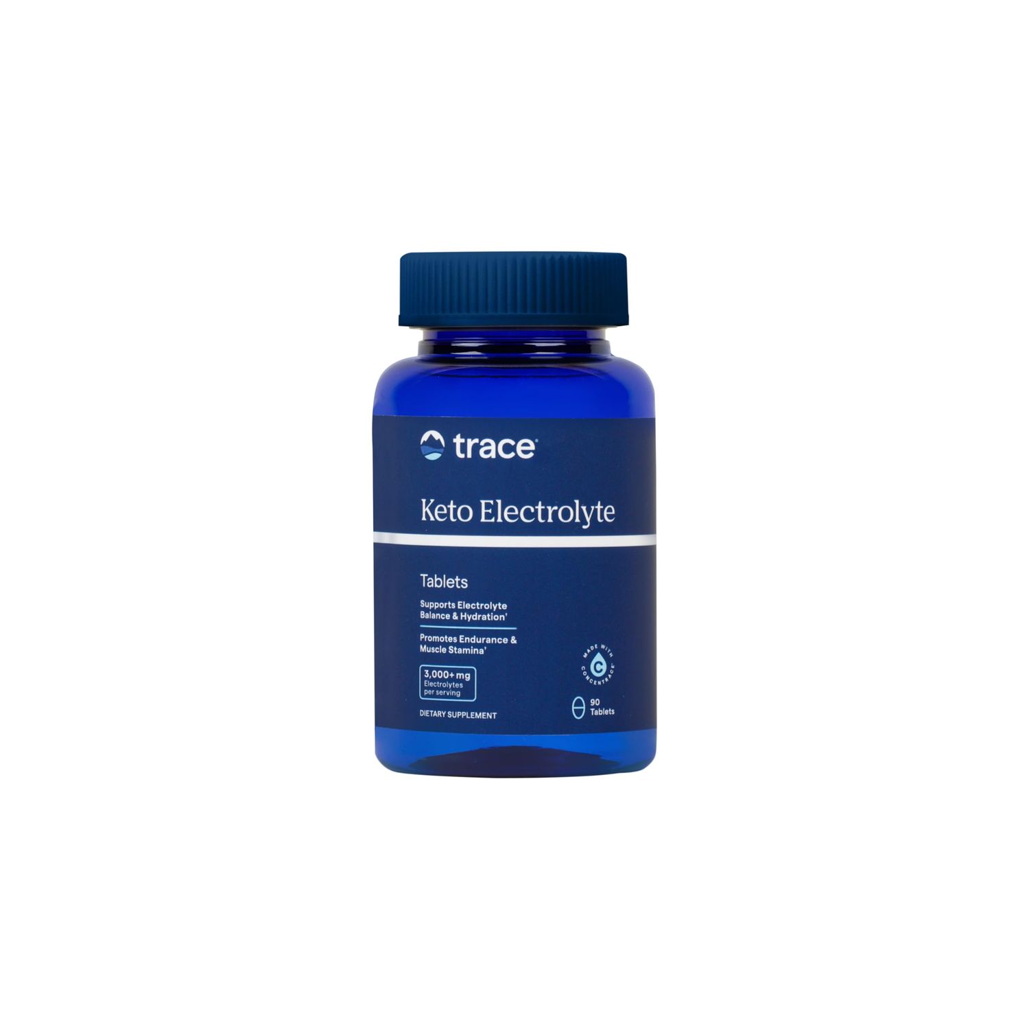 Trace Minerals Keto Electrolyte Tablets - Electrolyte Supplement to Aid Against Dehydration - Endurance Supplement with Minerals - Supports Performance Muscle Recovery - 90 Tablets (15 Servings)