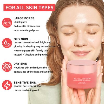 SOYUB Collagen Jelly Cream - Contains Niacinamide Freeze Dried Hydrolyzed Collagen -Elasticity Hydration, Reduce Fine Lines Dullness, Korean Skin Care For All Skin Types (3.38 fl.oz)