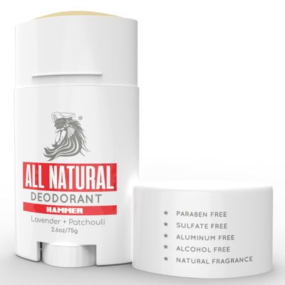 Bossman Unisex, All Natural Deodorant for Men Women Aluminum Free 24 Hours of Protection Hammer Scent