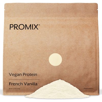 Promix Plant-Based Vegan Protein Powder, Vanilla - 2.5lb Bulk - Pea Protein Vitamin B-12 - Post Workout Fitness Nutrition Shakes, Smoothies, Baking Cooking Recipes - Gluten-Free