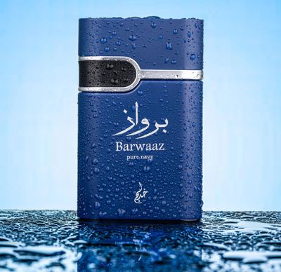 Khadlaj Barwaaz Pure Navy Eau De Parfum Spray for Men, 3.4 Ounce