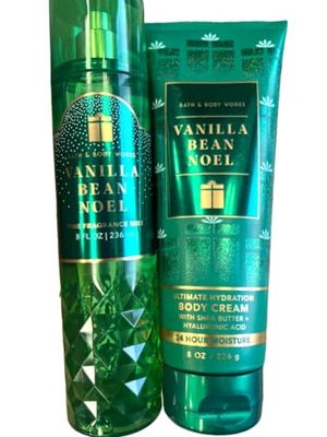 Bath Body Works Fragrance Gift Sets (Vanilla Bean Noel Mist - Cream) Packaging Varies