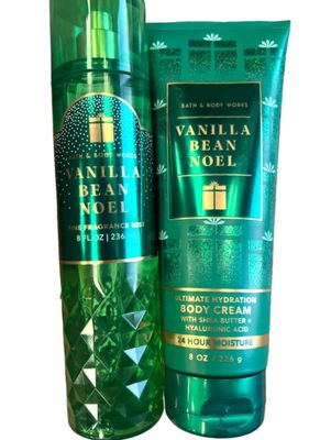 Bath Body Works Fragrance Gift Sets (Vanilla Bean Noel Mist - Cream) Packaging Varies