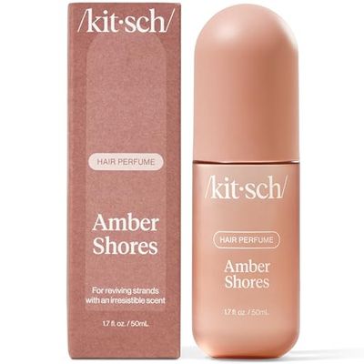 Kitsch Amber Shores Hair Perfume For Women - Clean, Deodorizing, Patented Odor-Eliminating Technology, Hair Body Mist, Freshen Body Pillow - Woody Aquatic Fragrance - Salt Driftwood Scent-50ml