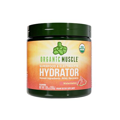 Organic Muscle Hydrator Natural Electrolyte Powder for Peak Performance Recovery - Watermelon Flavor, 20 Servings