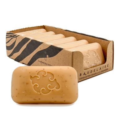 Baudelaire Exfoliating Spice Loofa Soap - Natural Fragrance - Hydrating Moisturizing Triple-Milled Luxury, 5 oz (Pack of 6)