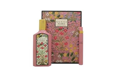 Gucci Flora Gorgeous Gardenia Gift Set for Women Eau de Parfum Spray 3.3 Ounce Travel spray EDP 0.33 Oz