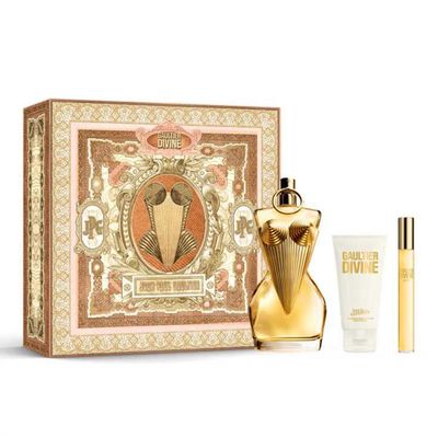 Jean Paul Gaultier Gaultier Divine for Women - 3 Pc Gift Set 3.4oz EDP Spray, 0.3oz EDP Spray Mini, 2.5oz Body Lotion
