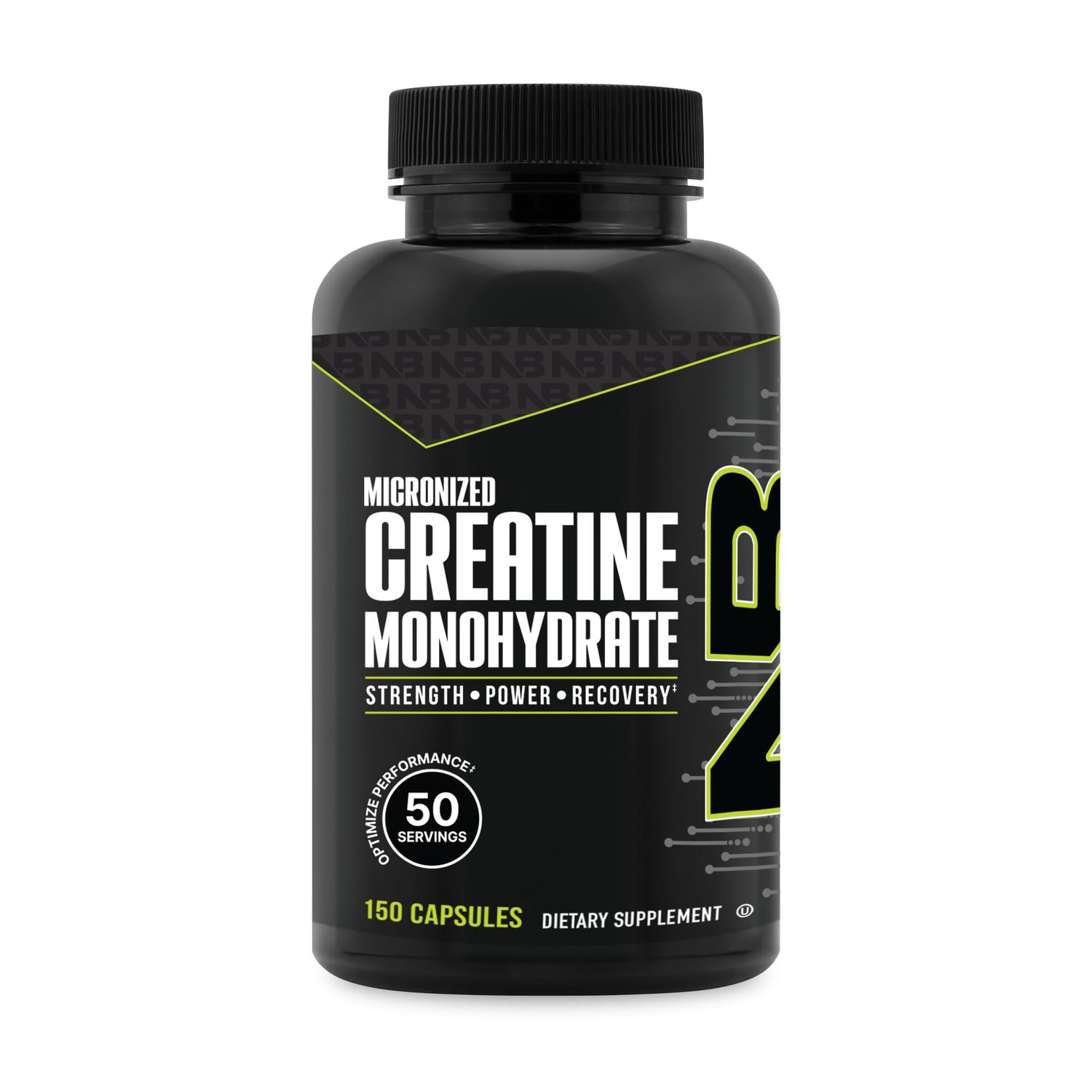 NutraBio Micronized Creatine Monohydrate Capsules, Creatine Monohydrate Pills, Kosher, Creatine Supplements Supports Muscle Energy, Strength, and Growth for Men and Women, 2500mg, 150 Capsules