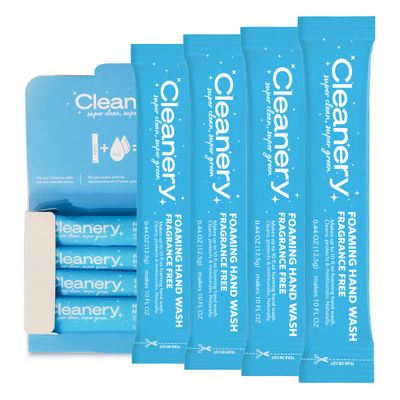 Hydrating Foaming Hand Soap Refill Powder Concentrate 4 Pack Moisturizing Hand Wash, No Harsh Chemicals, Cruelty Free, Eco-Friendly, Makes 10oz Each, Fragrance Free
